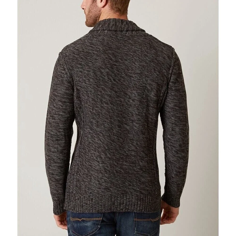 Buckle Outpost Makers Marled Gray Knit Cowl Neck Sweater Size Medium